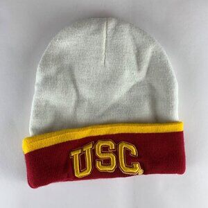 USC Trojans NCAA White Red Knit Beanie